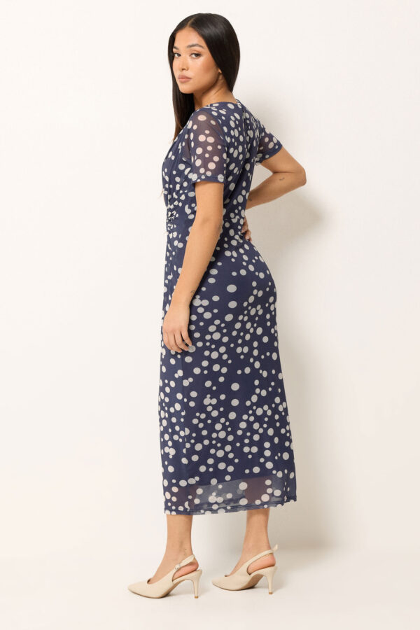1863f6e4-5acd-4c_521284_C Petite Blue Polka Dot Twist Front Mesh Maxi Dress