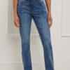 Blue Mid Wash Straight Leg Jeans