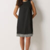 2175071a-c044-45_502887_B Black Contrast Trim Cotton Shift Dress