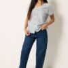 21908852-18d3-44_521442_B Petite Blue & White Stripe Blouse