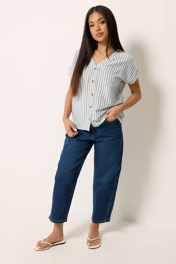 21908852-18d3-44_521442_B Petite Blue & White Stripe Blouse