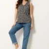 Berry Purple Patchwork Print Top