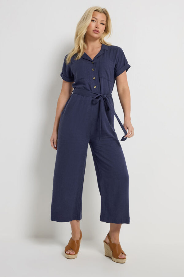 70eeb3cc-bb33-46_502880_B Navy Blue Tie Waist Linen Jumpsuit