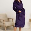 M&Co Purple Ribbon Detail Shawl Dressing Gown