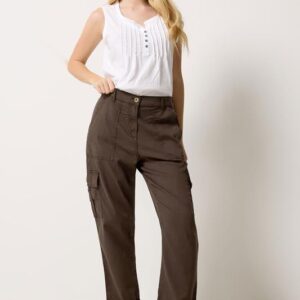 M&Co Chocolate Brown Cargo Trousers