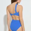 STAR Cobalt Blue Textured High Waisted Bikini Bottoms